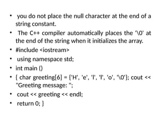 OOP in C++ – Complete Unit 1 Guide with Examples & Key Concepts | PPTX