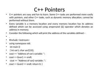 OOP in C++ – Complete Unit 1 Guide with Examples & Key Concepts | PPTX