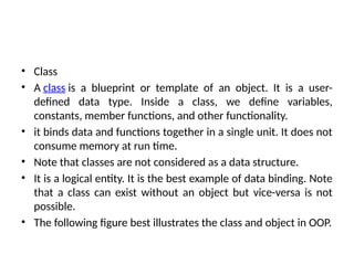 OOP in C++ – Complete Unit 1 Guide with Examples & Key Concepts | PPTX