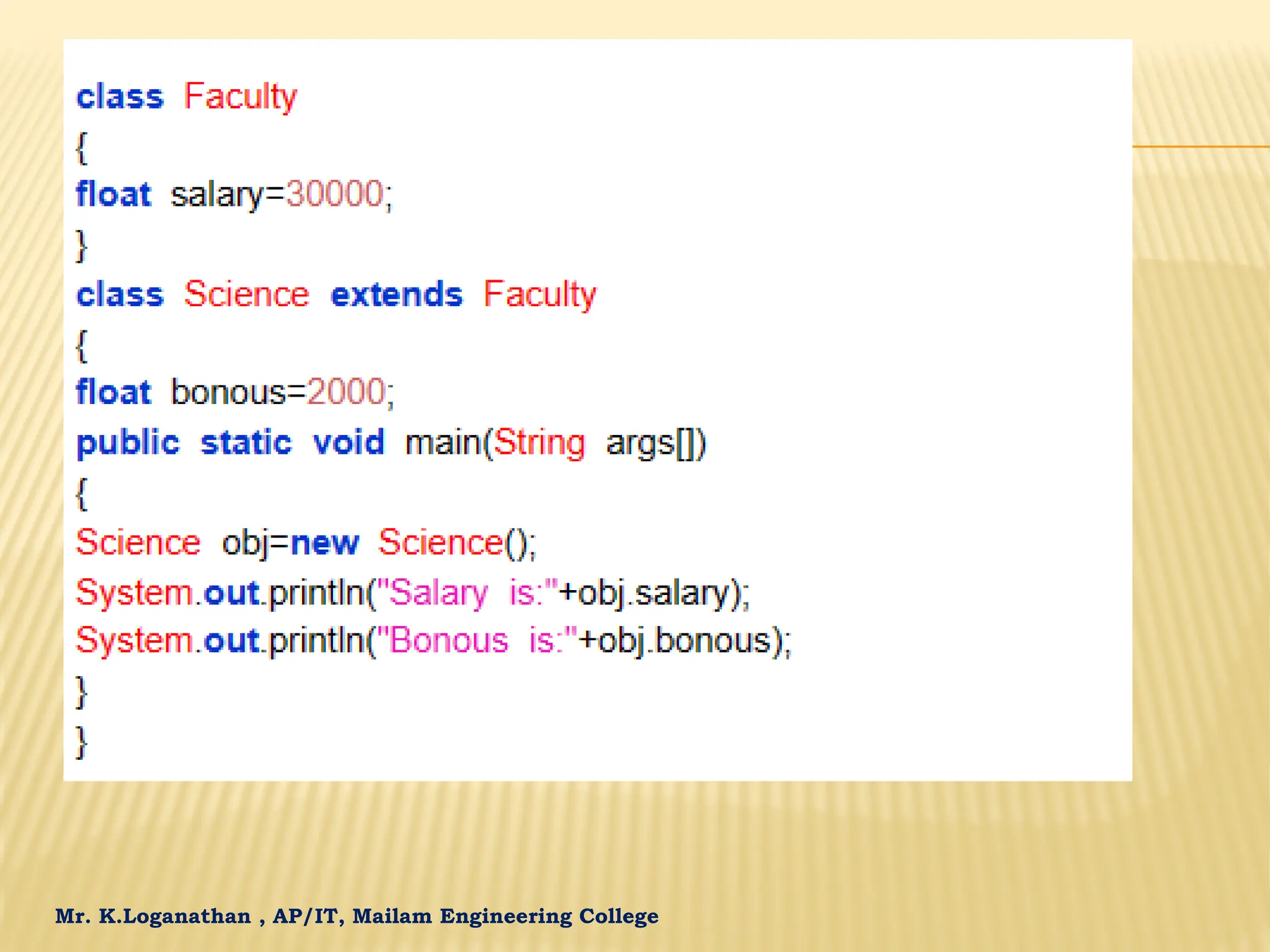 Mr. K.Loganathan , AP/IT, Mailam Engineering College 