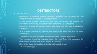 Object Oriented Programming using C++ - Part 2 | PPT