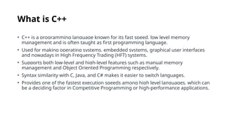 Comprehensive Introduction to C++ and Object-Oriented Programming ...