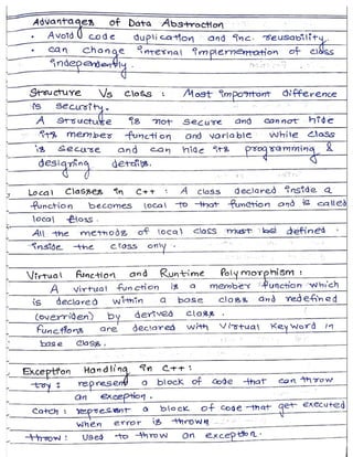 Object Oriented Programming Language || VIVA Question | PDF
