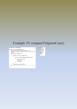 Example 19: compareToIgnoreCase()
 