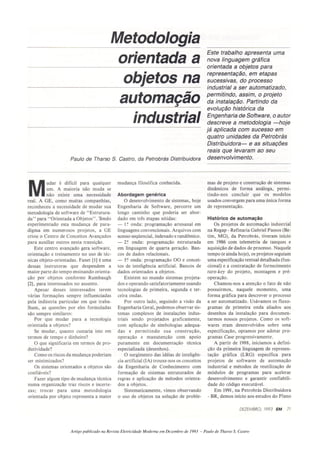 Artigo publicado na Revista Eletricidade Moderna em Dezembro de 1993 – Paulo de Tharso S. Castro
 