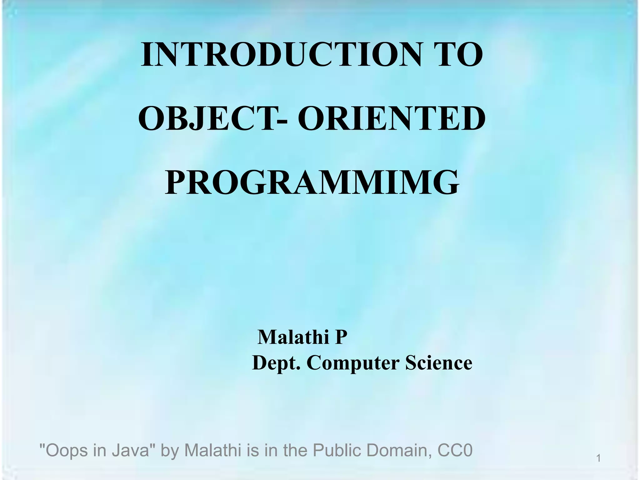 Oops in Java | PPT