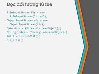 Oop unit 11 input và output | PDF