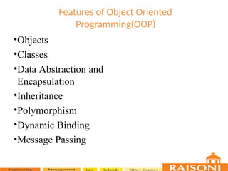 Principles of Object Oriented Programmin | PPTX