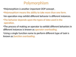 Principles of Object Oriented Programmin | PPTX
