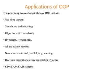 Principles of Object Oriented Programmin | PPTX