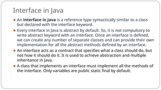 Comprehensive Guide to Java Interfaces and Multiple Inheritance | PPTX