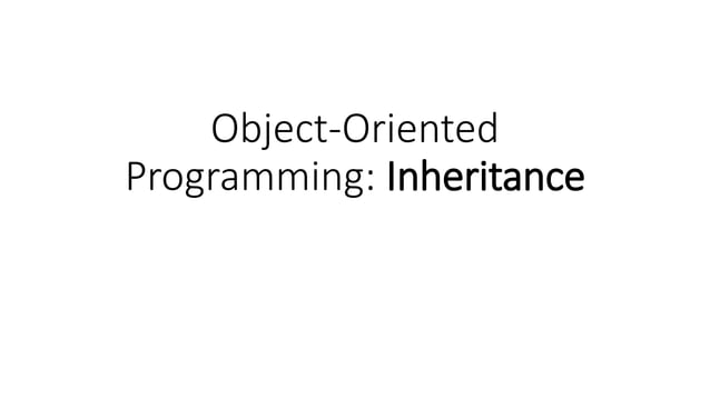 Object oriented programming new syllabus presentation | PPT