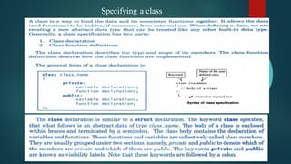Specifying a class
 