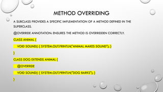 Object Oriented Programming with Java - MODULE 3 - BCS306A | PPTX