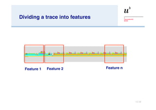 Dividing a trace into features Feature 1 Feature 2 Feature n 