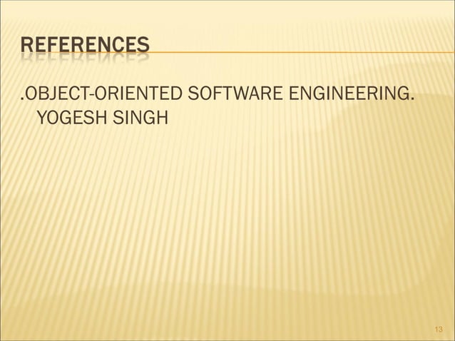 Object Oriented Software Engineering (OOSE) presentation on SOFTWARE ...