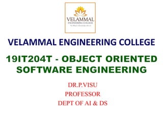 DR.P.VISU
PROFESSOR
DEPT OF AI & DS
VELAMMAL ENGINEERING COLLEGE
 
