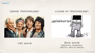 ©lucienengelen
using technology
2nd wave
Obesitas, Diabetes,  
Mental health issues
living in technology
1st wave
 