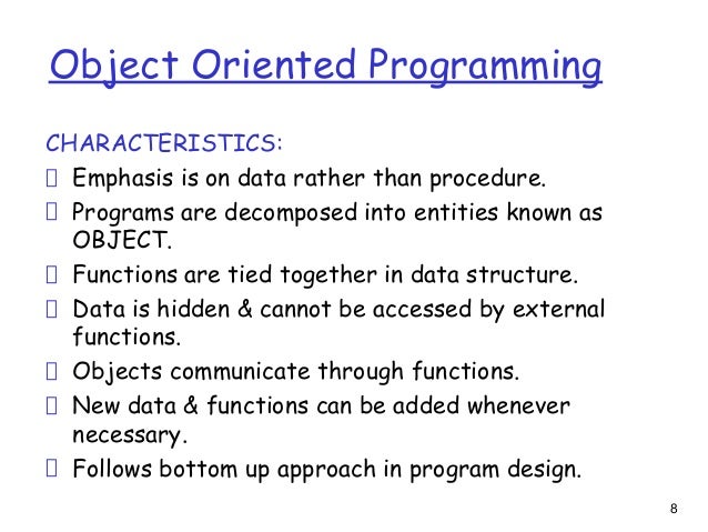 Object Oriented Technologies