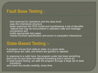 Object Oriented Testing(OOT) presentation slides | PPTX | Standardized ...
