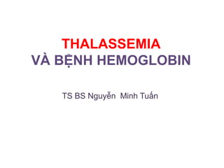 THALASSEMIA
VÀ BỆNH HEMOGLOBIN
TS BS Nguyễn Minh Tuấn
 
