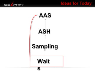 Ideas for Today

AAS
ASH
Sampling
Wait
s

 