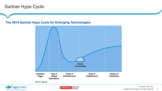 6Copyright © 2015 Capgemini. All Rights Reserved
Presentation Title | Date
Gartner Hype Cycle
The 2014 Gartner Hype Cycle for Emerging Technologies
 