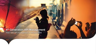 4th Generation API Management
How I see API management in the year 2026
 