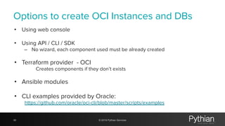 Oci Examples Automate your oracle cloud infrastructure operations v2.0 - OOW19 | PDF