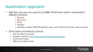Automate your oracle cloud infrastructure operations v2.0 - OOW19 | PDF