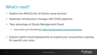 Automate your oracle cloud infrastructure operations v2.0 - OOW19 | PDF