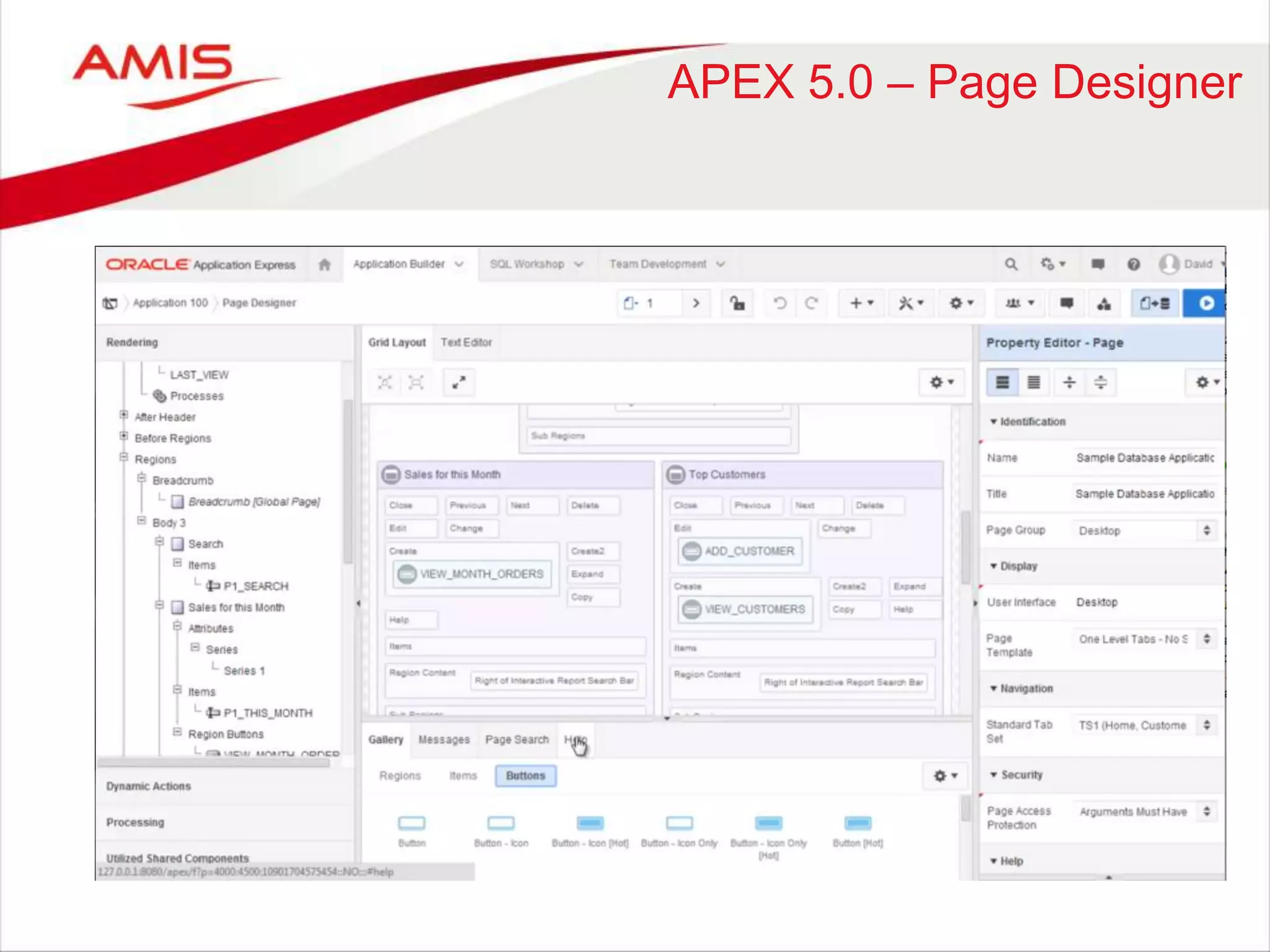APEX 5.0 – Page Designer 
 