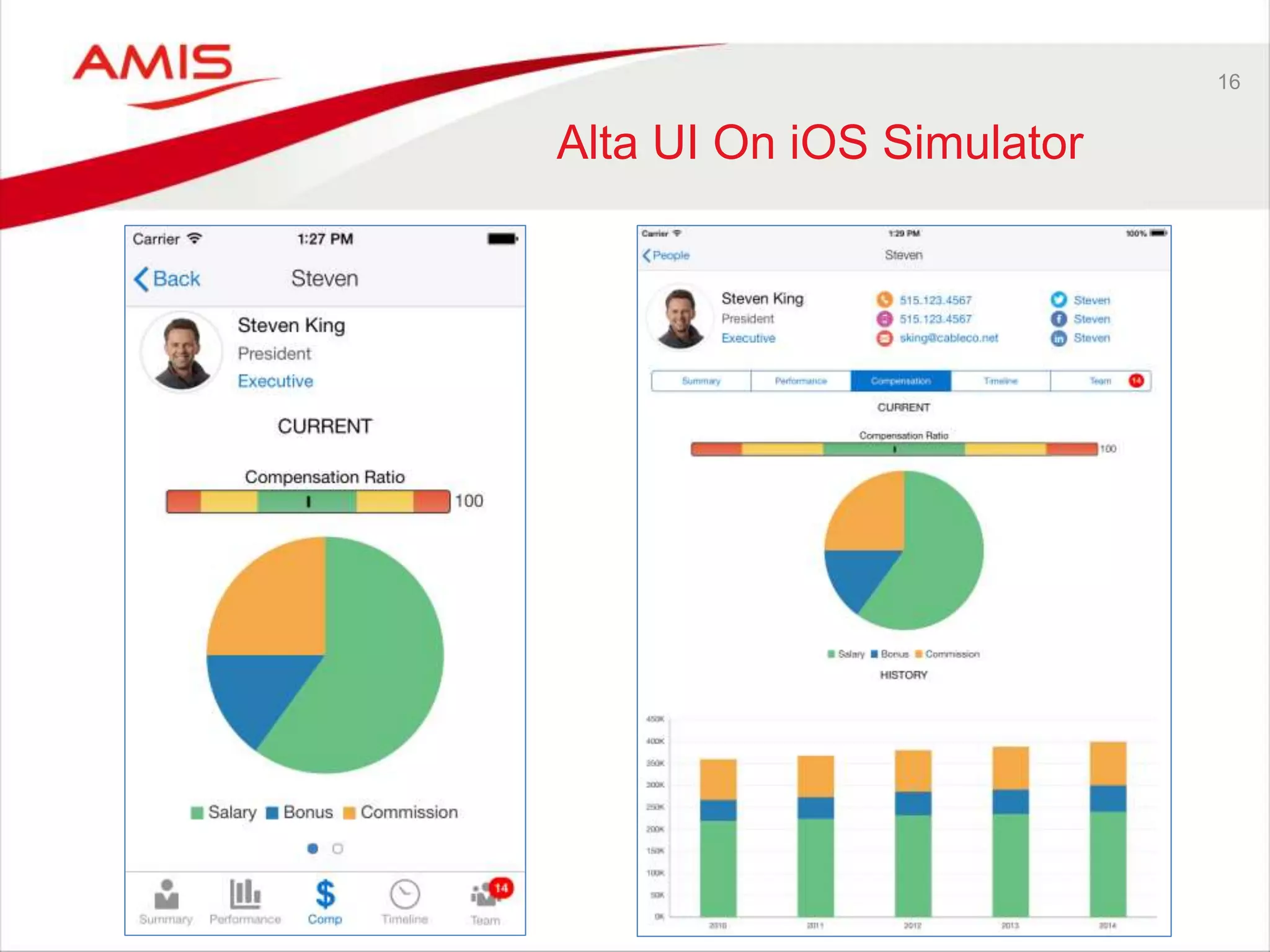 16 
Alta UI On iOS Simulator 
 