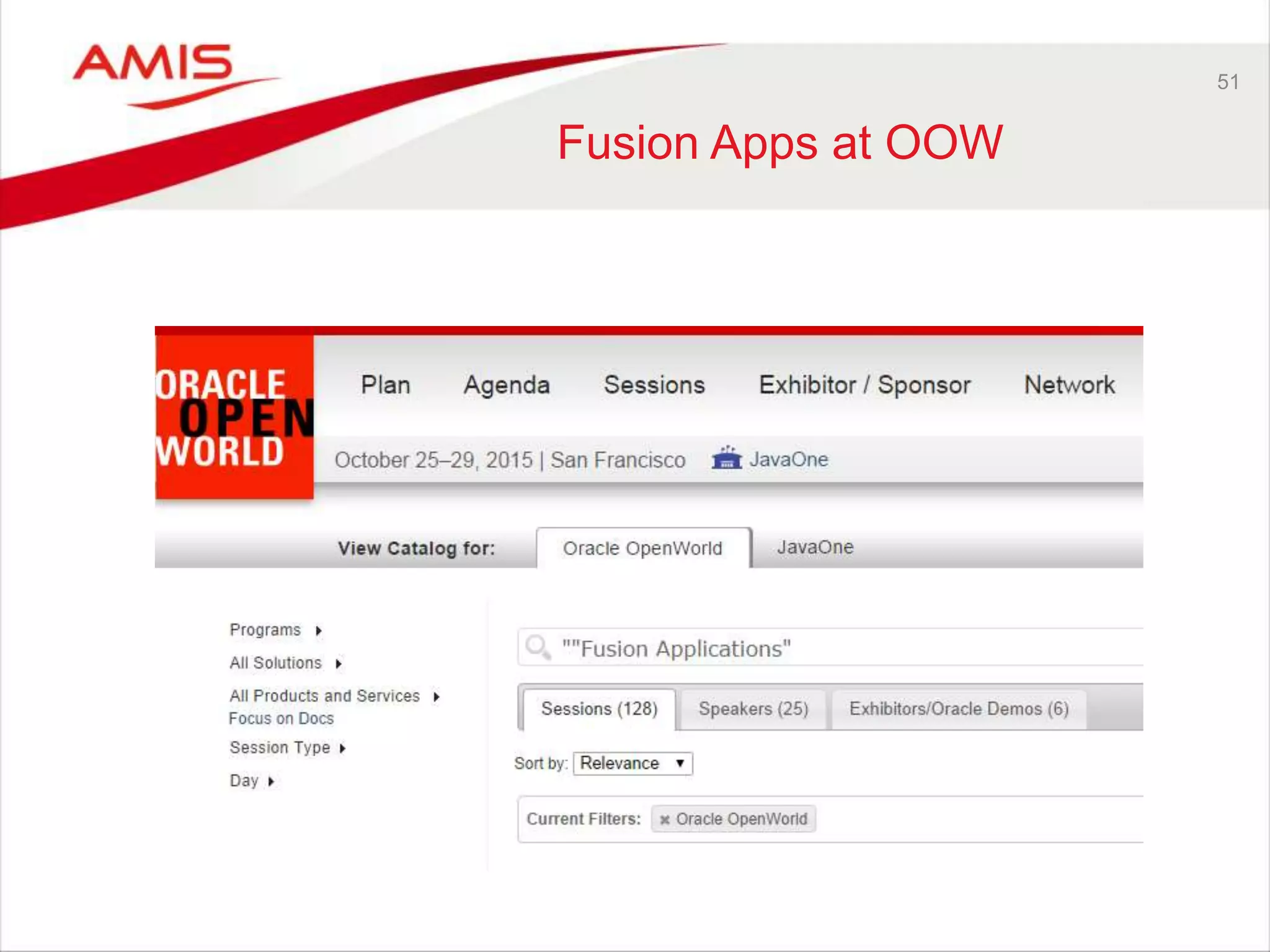 51 
Fusion Apps at OOW 
 