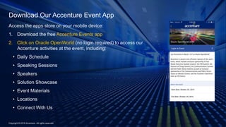 Copyright © 2015 Accenture All rights reserved.
Download Our Accenture Event App
Access the apps store on your mobile devi...