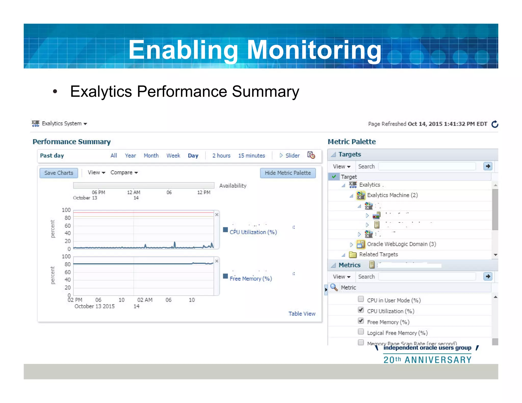 • Exalytics Performance Summary
Enabling Monitoring
 