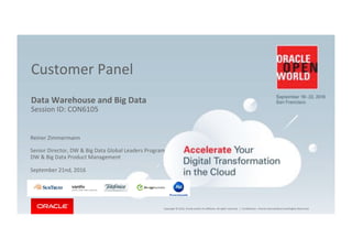 Oracle OpenWorld 2016. Big Data references | PPT