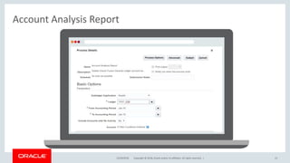 Copyright © 2018, Oracle and/or its affiliates. All rights reserved. |
Account Analysis Report
12/18/2018 15
 