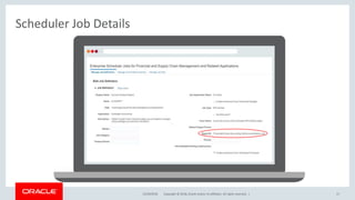 Copyright © 2018, Oracle and/or its affiliates. All rights reserved. |
Scheduler Job Details
12/18/2018 17
 