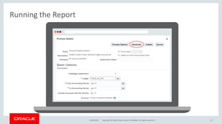 Copyright © 2018, Oracle and/or its affiliates. All rights reserved. |
Running the Report
12/18/2018 37
 
