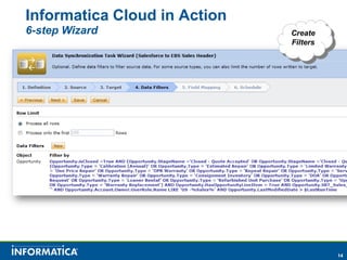 Informatica Cloud in Action6-step WizardCreate Filters
