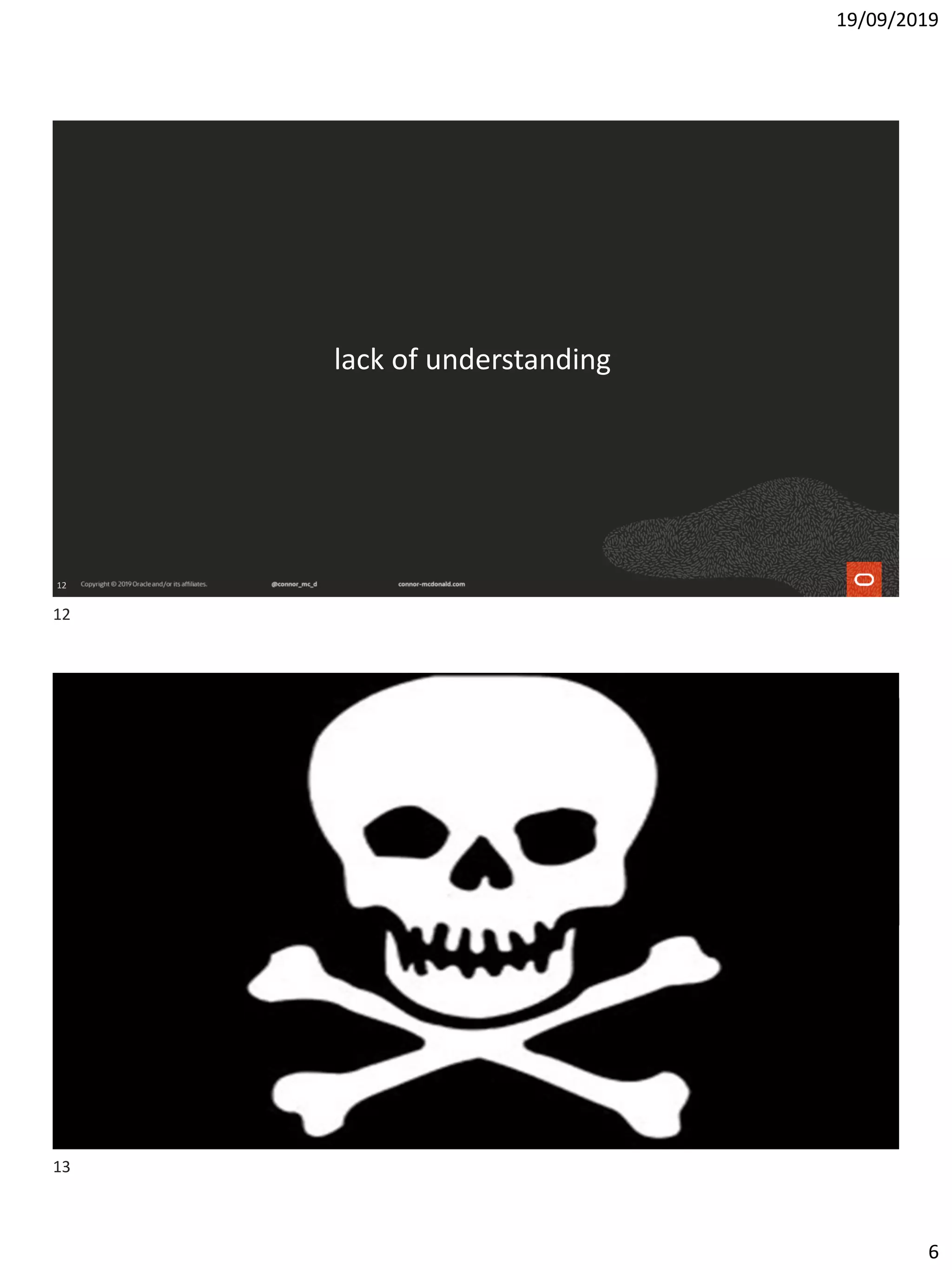 19/09/2019
6
12
lack of understanding
13
12
13
 