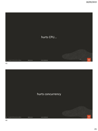 18/09/2019
21
43
hurts CPU...
43
44
hurts concurrency
43
44
 