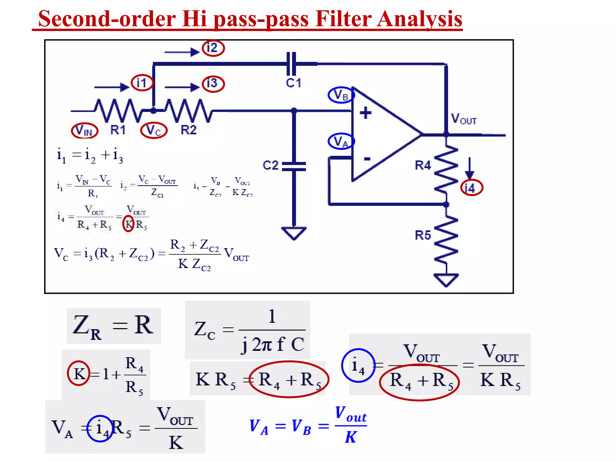 Second-order Hi pass-pass Filter Analysis
 