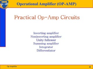 11
Operational Amplifier (OP-AMP)
11
Op-Amplifier
 