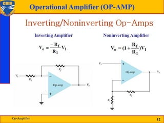 12
Operational Amplifier (OP-AMP)
12
Op-Amplifier
 