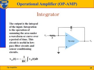 15
Operational Amplifier (OP-AMP)
15
Op-Amplifier
 
