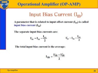 21
Operational Amplifier (OP-AMP)
21
Op-Amplifier
 