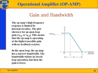 23
Operational Amplifier (OP-AMP)
23
Op-Amplifier
 