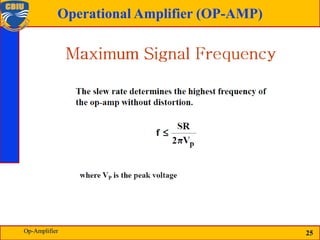 25
Operational Amplifier (OP-AMP)
25
Op-Amplifier
 